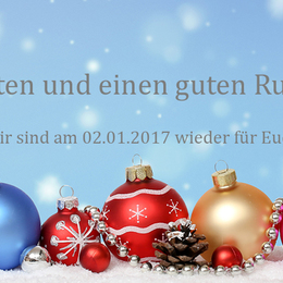 Frohe Weihnachten und einen guten Rutsch ins Jahr 2017