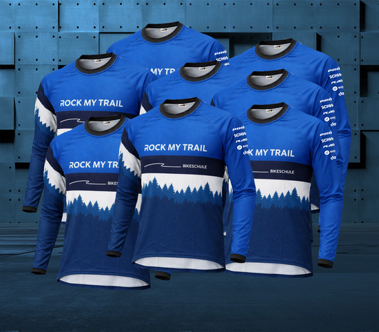 Modernes MTB Trikot mit Raglan No-Flapping-Schnitt aus deutscher Fertigung