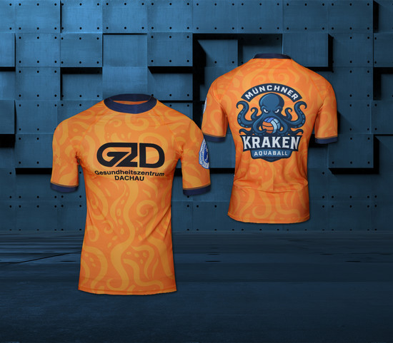 Teamtrikots der Wasserball Mannschaft Münchner Kraken